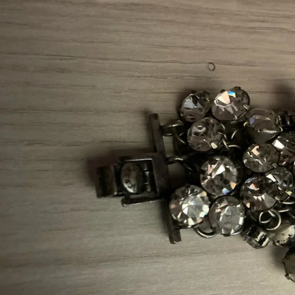 J. Crew Brushed Silver Rhinestone Bracelet - Picture 5 of 6